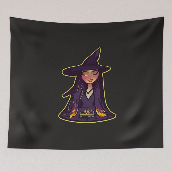 Item preview, Cartoonish Beautiful Witch Sticker designed and sold by TheCreativeFab.