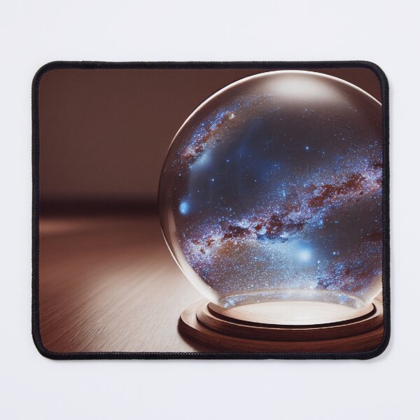 Item preview, Milky Way in a snow globe on a wooden table designed and sold by PM-Artistic.