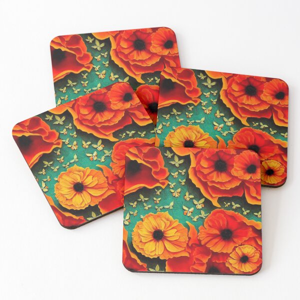 Item preview, Poppies and Butterflies designed and sold by JustinKosch.