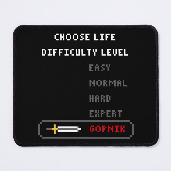 Item preview, Choose Life Difficulty Level Gopnik designed and sold by PapaBujuGaming.