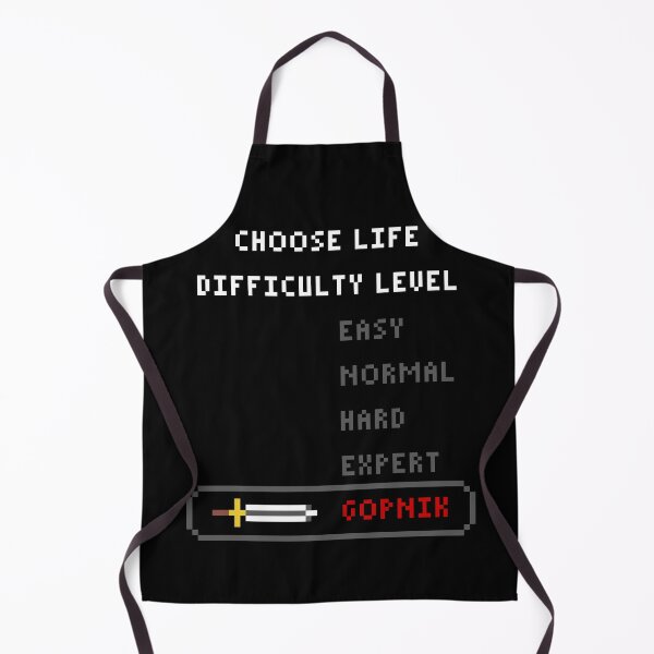 Item preview, Choose Life Difficulty Level Gopnik designed and sold by PapaBujuGaming.
