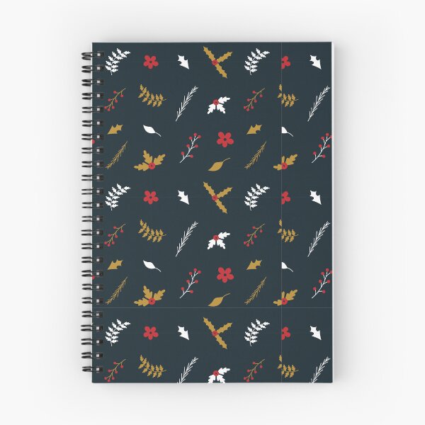 Item preview, Gold Fern Leaves and Red Berries Christmas Holiday Pattern designed and sold by wildberriesph.