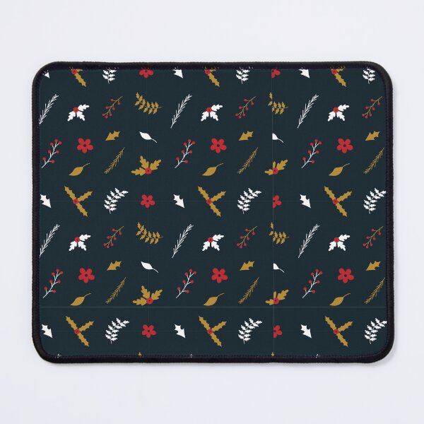 Item preview, Gold Fern Leaves and Red Berries Christmas Holiday Pattern designed and sold by wildberriesph.