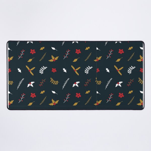 Item preview, Gold Fern Leaves and Red Berries Christmas Holiday Pattern designed and sold by wildberriesph.