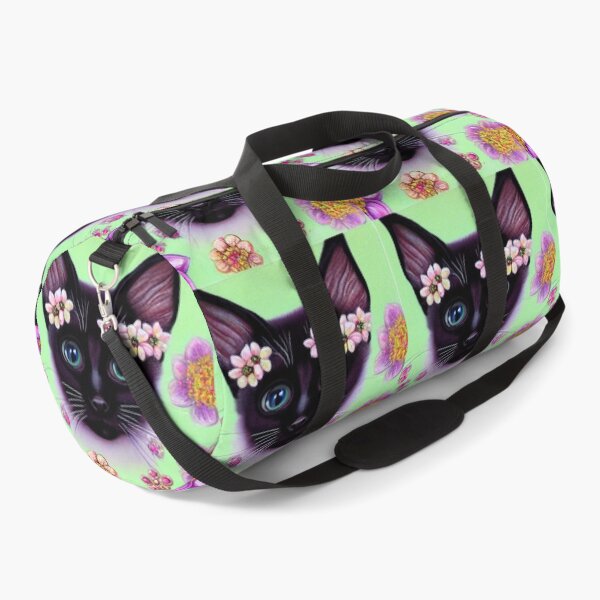 Item preview, Beautiful Siamese Cat Oil Painting with flowers in background designed and sold by ManifestoDesign.