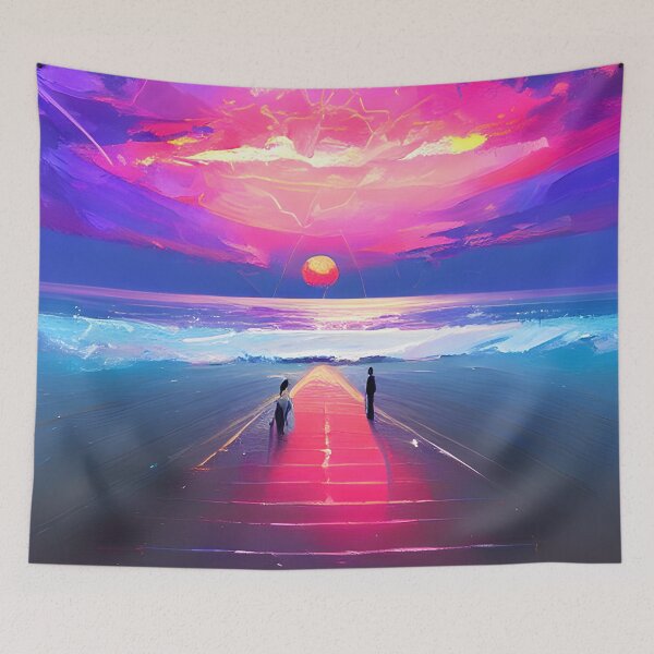 Item preview, ocean sunset waves, orange yellow vibes, vibrant color #9 designed and sold by supeart.