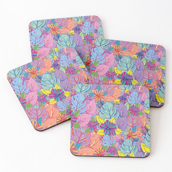 Item preview, colorful Monstera plant, jungle designed and sold by Mauswohn.