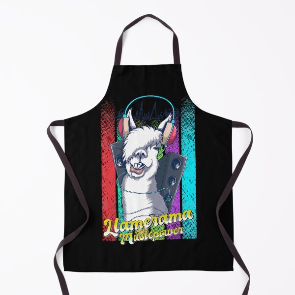 Artikelvorschau, Ein Design mit einem Lama mit Kophörer und Boxen und dem Slogan Llamerama Musicpower entworfen und verkauft von velisani.
