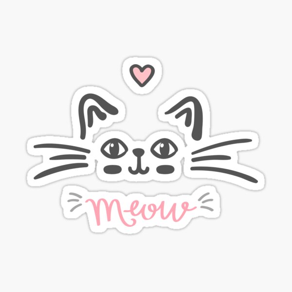 Cute Cat Sticker For Sale By Adalstyle Redbubble 2937