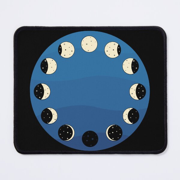 Item preview, Blue Minimalist Phases of the Moon designed and sold by AnAwkwardOtter.