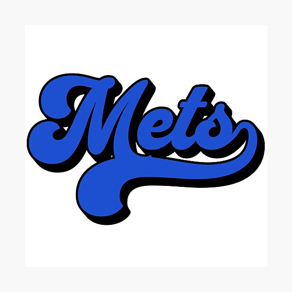 Mets Stylish Handwriting Sports Jersey Team Name - Retro Vintage