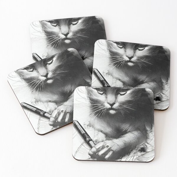 Item preview, cat self portrait designed and sold by Hirek.