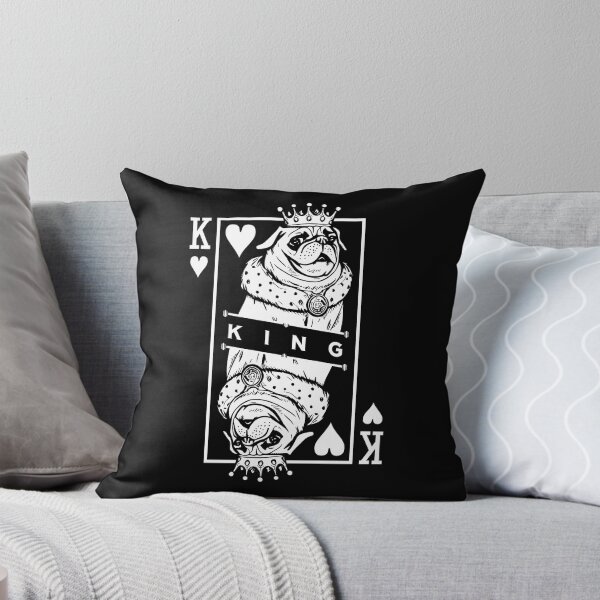 Item preview, Funny Pug King Of Hearts Dog Lover Playing Card Pop Art designed and sold by GrandeDuc.