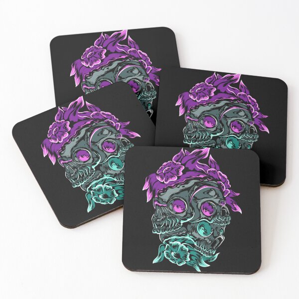 Item preview, Death  Skull Flower Colorful Illustration designed and sold by Shuvra Gain.