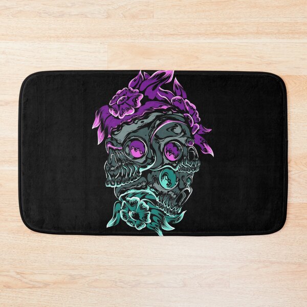 Item preview, Death  Skull Flower Colorful Illustration designed and sold by Shuvra Gain.