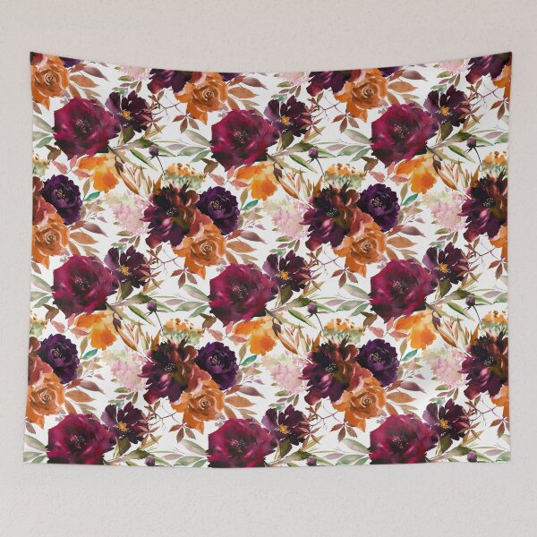 Item preview, Fall Burgundy Orange Rose Floral designed and sold by BeeZBeez.