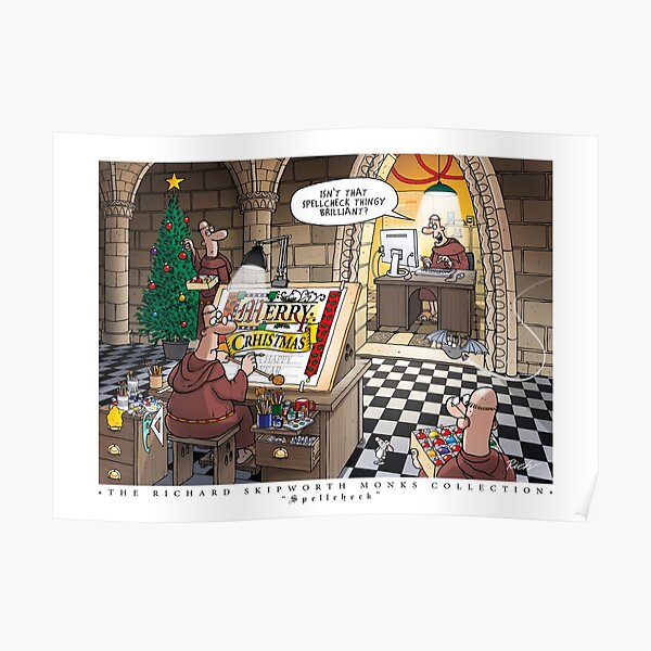 Rich Skipworth Monks Collection: 'Spellcheck' Poster