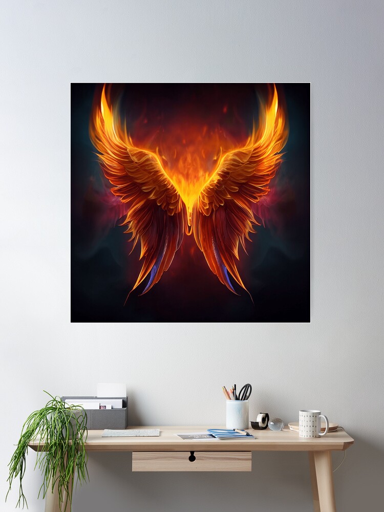 Flaming angel wings version 1