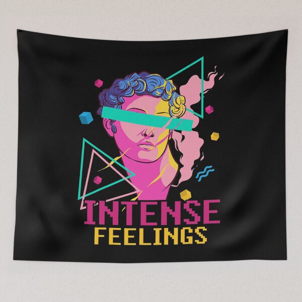 Item preview, Vaporwave Synthwave Aesthetic Retro 80s 90s Intense Feelings designed and sold by outlandishgastr.