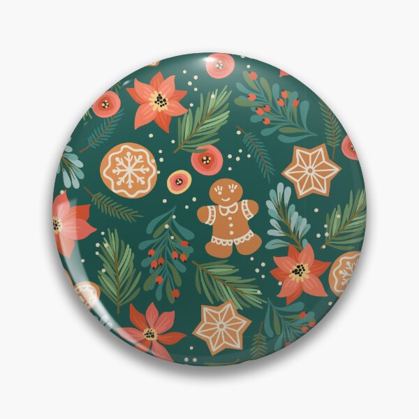 Item preview, Gingerbread and Ornamental Leaves Christmas Holiday Pattern designed and sold by wildberriesph.
