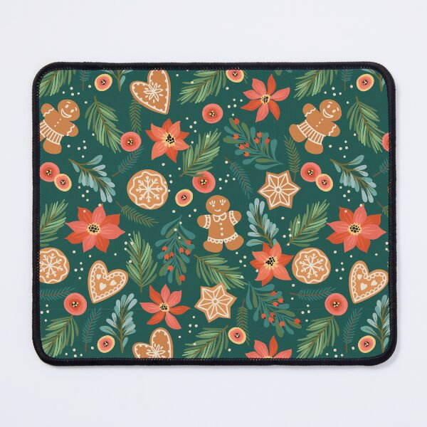 Item preview, Gingerbread and Ornamental Leaves Christmas Holiday Pattern designed and sold by wildberriesph.