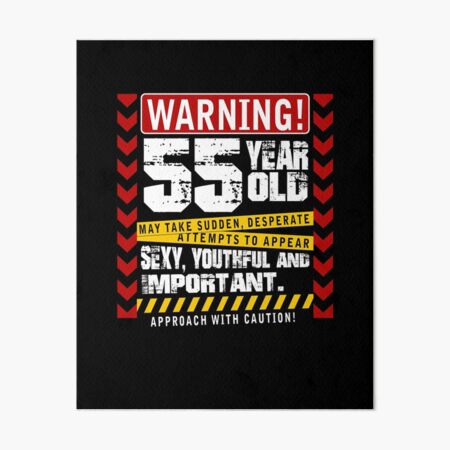 Item preview, Funny 55th Year Old Approach With Caution Joke Gift designed and sold by SpecialtyGifts.