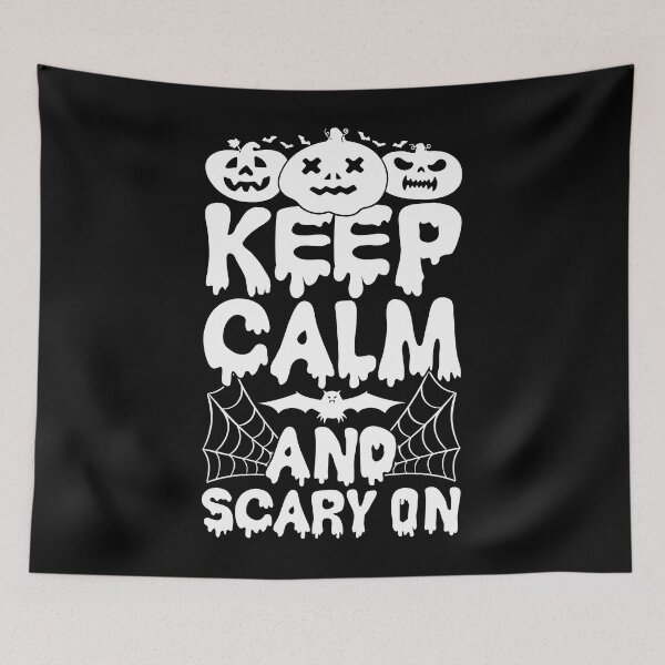 Item preview, Keep Calm And Scary On Funny Halloween Design designed and sold by Thonja.
