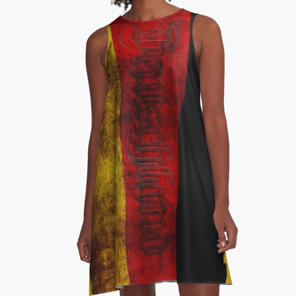 Deutsch Flagge - Vintage... A-Linien Kleid