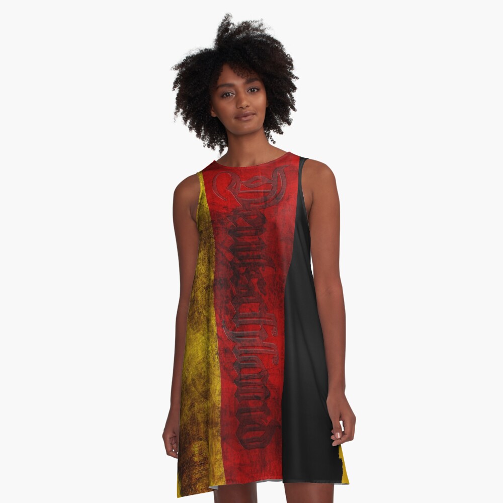 Deutsch Flagge - Vintage... A-Linien Kleid