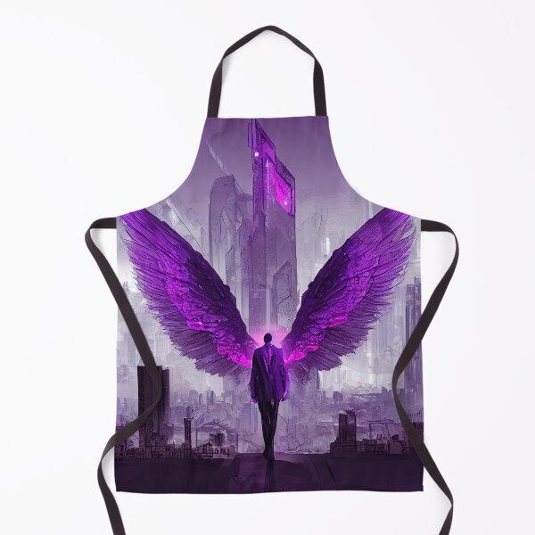 Item preview, Cyberpunk businessman purple angel designed and sold by AI1artist.