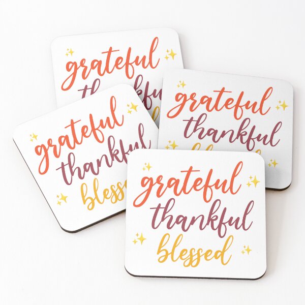 Item preview, Grateful Thankful Blessed Design STICKER & WALL ART designed and sold by ZenDesigner.