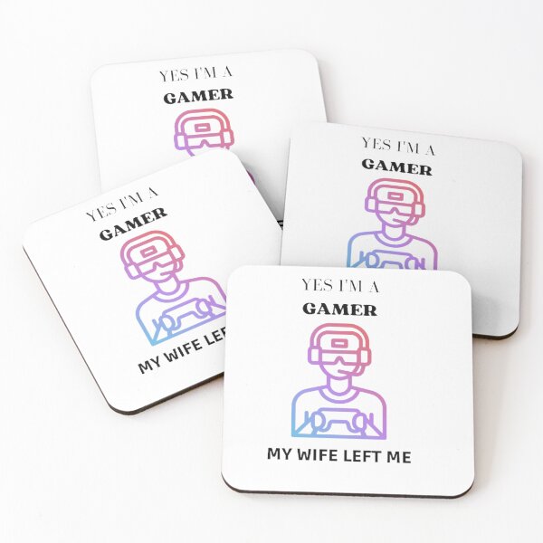 Item preview, Yes i'm a gamer my wife left me designed and sold by SenhajiWorld.