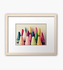 Vintage Crayons Framed Print
