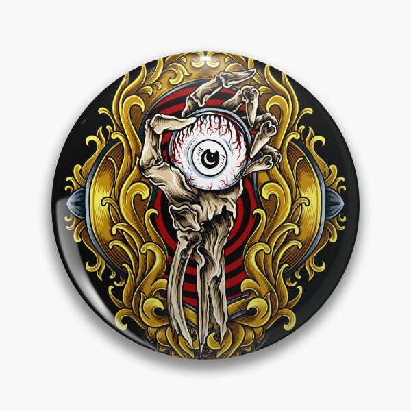 Item preview, Eye-Ball-Skeleton-Hand-Engraving-ornament designed and sold by Shuvra Gain.