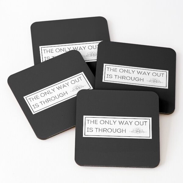 Item preview, The only way out is through Sign Sticker designed and sold by MagicWolfStar.
