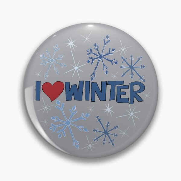 Item preview, I Heart Winter Illustrated Text with snowflakes designed and sold by AngelDawnDesign.