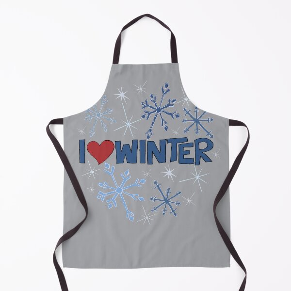 Item preview, I Heart Winter Illustrated Text with snowflakes designed and sold by AngelDawnDesign.