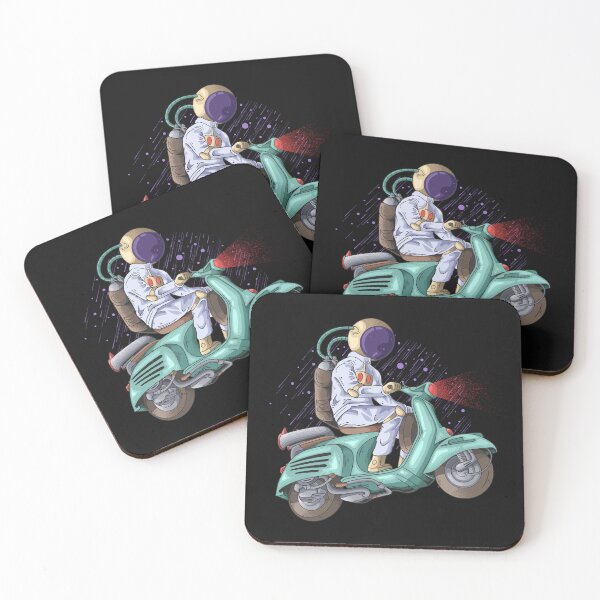 Item preview, Vintage Astronaut Riding a Scooter designed and sold by Laser Brain, Ink..