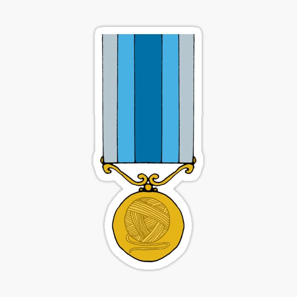 Knitting medal Sticker