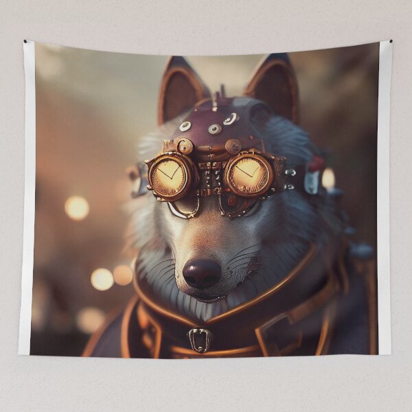 Item preview, wolf with glasses designed and sold by SeyliiShop.