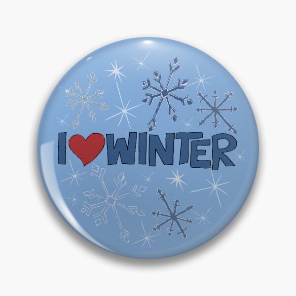 Item preview, I Heart Winter Illustrated Text with snowflakes designed and sold by AngelDawnDesign.