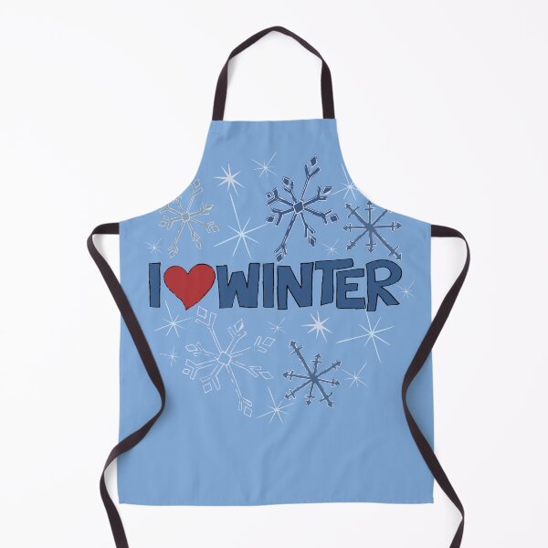 Item preview, I Heart Winter Illustrated Text with snowflakes designed and sold by AngelDawnDesign.