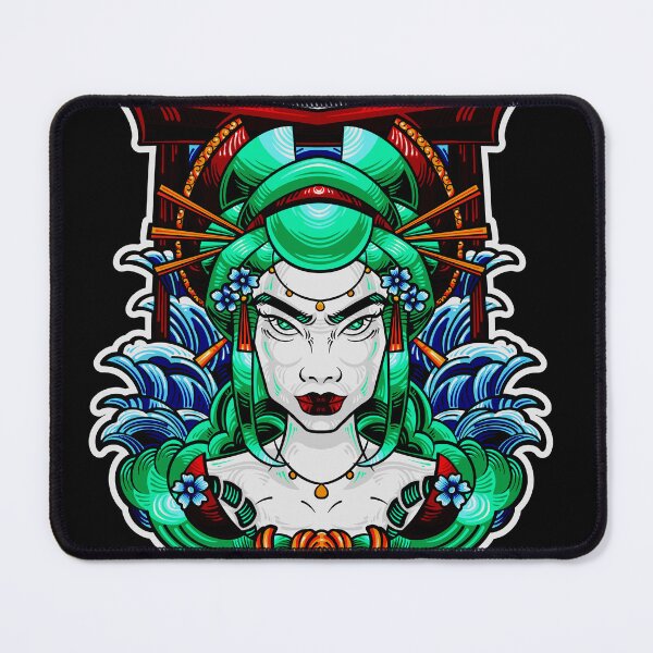 Item preview, Geisha-illustration-sugar-skull designed and sold by Shuvra Gain.