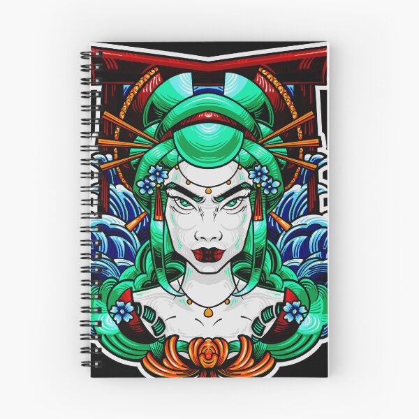 Item preview, Geisha-illustration-sugar-skull designed and sold by Shuvra Gain.