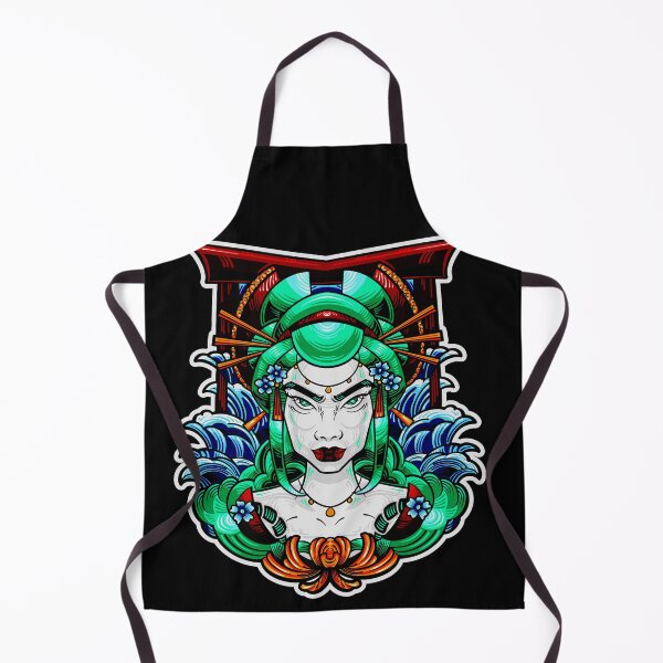 Item preview, Geisha-illustration-sugar-skull designed and sold by Shuvra Gain.