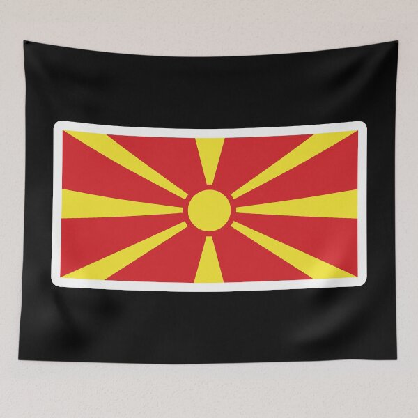 Item preview, NORTH MACEDONIA Flag Gifts, Masks, Stickers & Products (GF) designed and sold by mpodger.