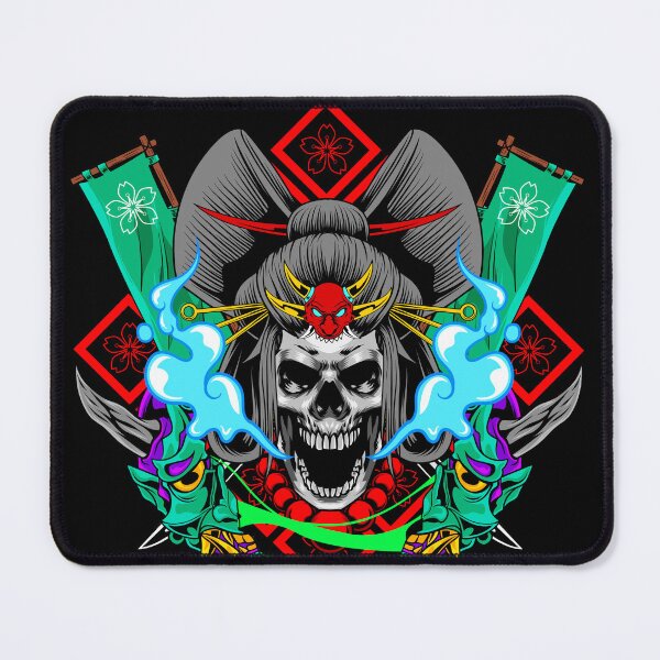 Item preview, Geisha-illustration-sugar-skull designed and sold by Shuvra Gain.