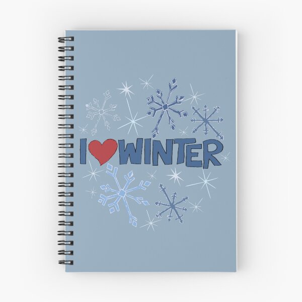 Item preview, I Heart Winter Illustrated Text with snowflakes designed and sold by AngelDawnDesign.