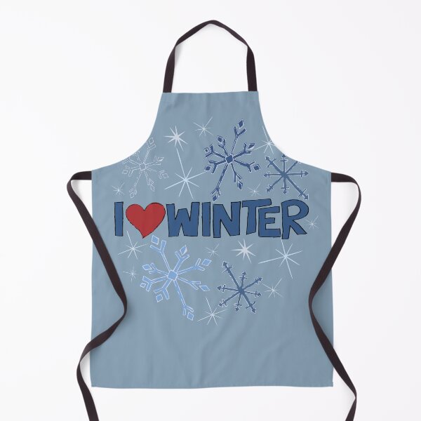 Item preview, I Heart Winter Illustrated Text with snowflakes designed and sold by AngelDawnDesign.