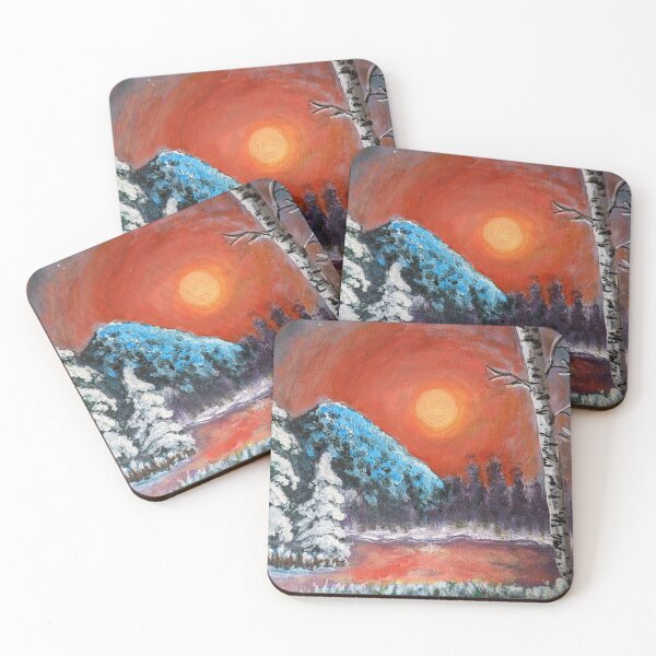 Item preview, Winter lake with birch trees designed and sold by Riffraff81572.